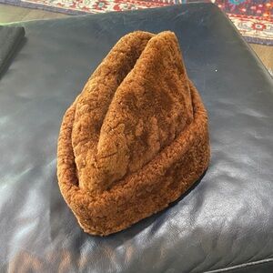 Shearling Headband in Caramel Brown